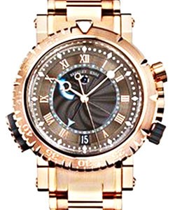 Marine II Royale Mens Automatic in Rose Gold On Rose Gold Bracelet with Brown Dial