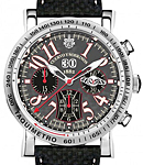 Torpedo Chronograph racing Mens 43mm Automatic in Steel Black Carbon Like Leather with Dark Gray Arabic Dial