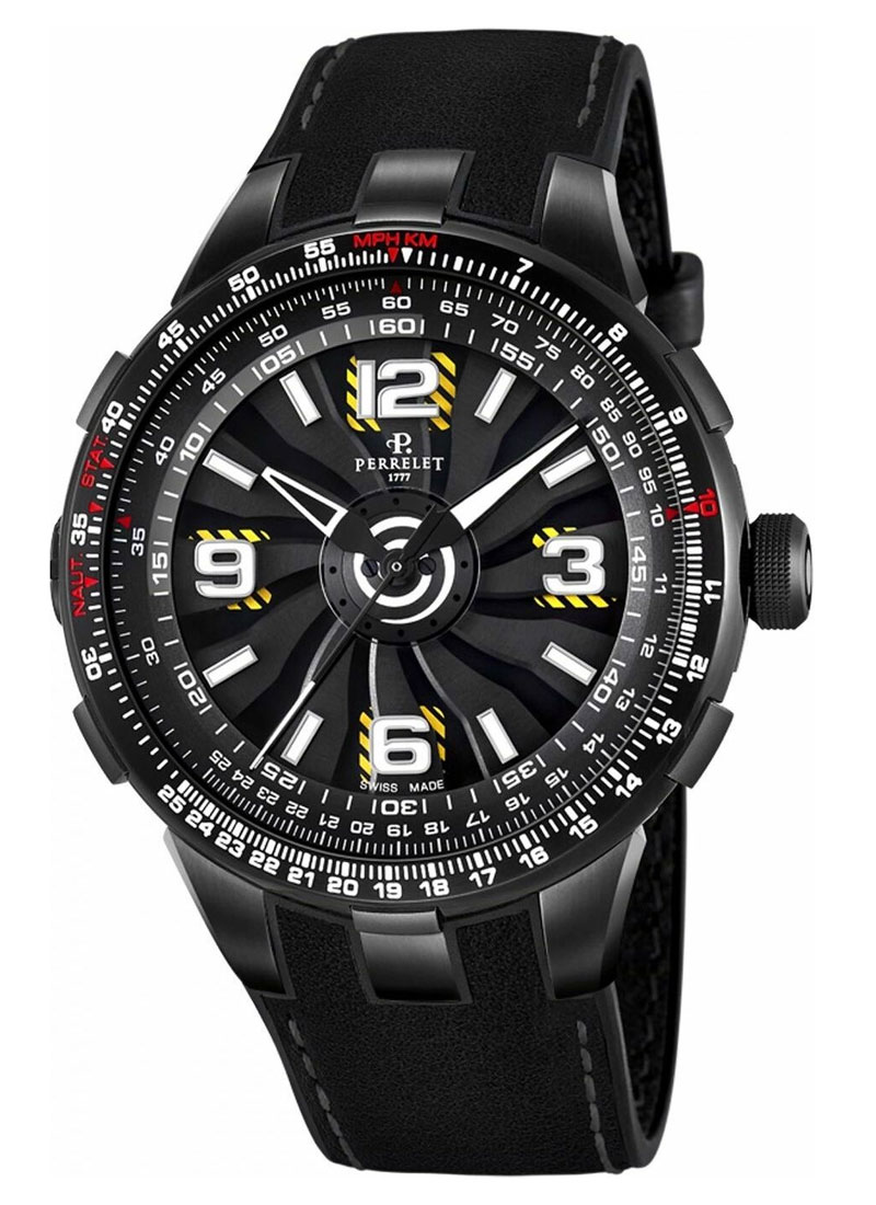 Perrelet Turbine Pilot mens 48mm Automatic in Steel