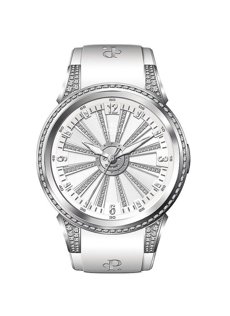 Perrelet Turbine XS Mens 41mm Automatic in Steel with Diamond Bezel