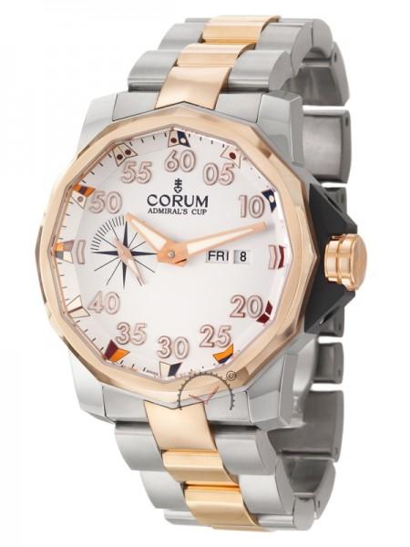 Admirals Cup Competition 48mm in Titanium with Rose Gold Bezel on Titanium and Rose Gold Bracelet with White Dial
