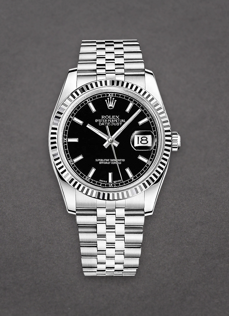 Pre-Owned Rolex Datejust 36mm in Steel with Fluted Bezel