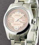 Oyster Perpetual in Steel with Domed Bezel on Oyster Bezel with Pink Arabic Maxi Numerals