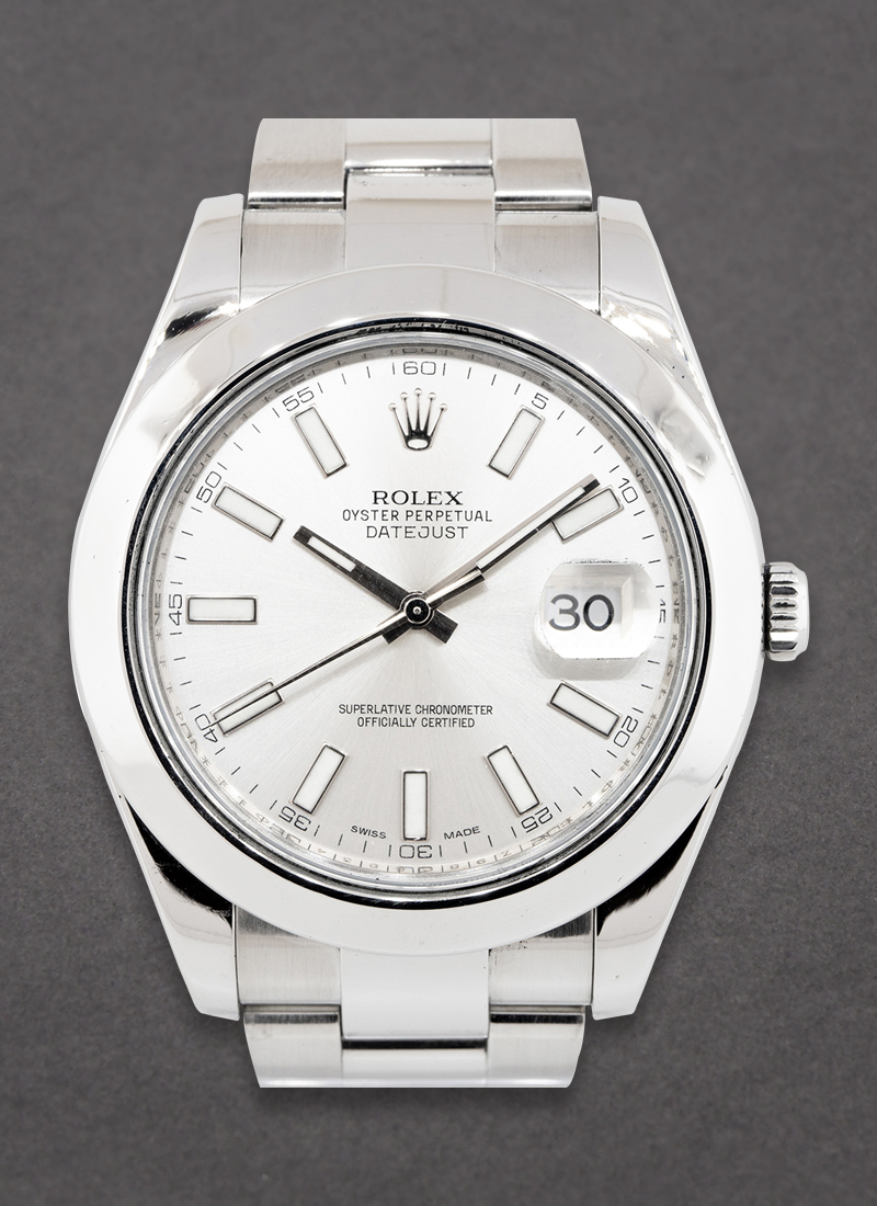 Pre-Owned Rolex Datejust II 41mm in Steel with Smooth Bezel