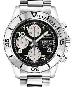 Superocean Chronograph Steelfish in Steel On Steel Bracelet with Black Dial