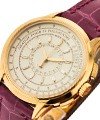 Ladies Multi-Scale Chronograph 4675R Rose Gold on Strap with Silver Opaline Dial