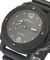 PAM 616 -1950 Submersible Carbotech in Black Carbon Fiber on Black Rubber Strap with Black Dial