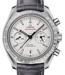 Speedmaster Moonwatch Co-Axial Chronograph 44mm in Grey Ceramic on Grey Alligator Leather Strap with Grey Dial