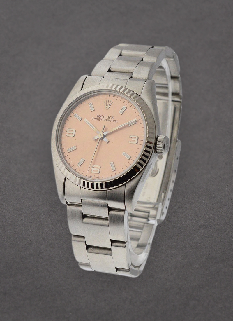 Pre-Owned Rolex Mid Size - Oyster Perpetual - Steel with Fluted Bezel