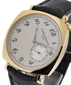 Historiques American 1921 in Yellow Gold  on Black Crocodile Leather Strap with Silver Dial