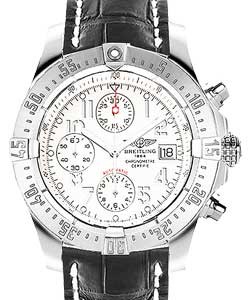 Avenger Seawolf Automatic in Steel On Black Crocodile Leather with Silver Dial