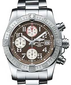 Super Avenger II Chronograph in Steel On Steel Bracelet with Gray Dial - White Subdials