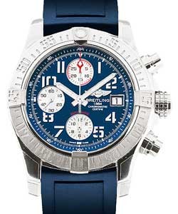 Avenger II GMT Men's Automatic in Steel Black Rubber Strap with Blue Arabic Dial