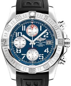 Avenger II GMT Automatic in Steel on Black Diver Pro III Rubber Strap with Blue Arabic Dial