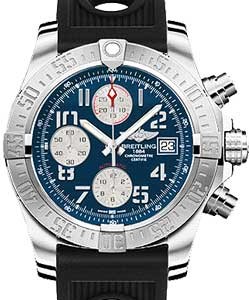 Avenger II GMT Men's Automatic in Steel Black Ocean Rubber Strap with Blue Arabic Dial
