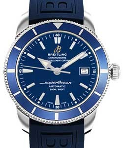 Superocean Heritage 42 Men's Automatic in Steel Blue Diver Pro III Rubber Strap - Blue Dial - Bue Bezel