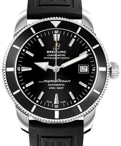 Superocean Heritage in Steel with Black Bezel Black Diver Pro III Rubber Strap with Black Dial