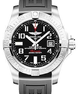 Avenger II Seawolf Automatic Chronometer in Steel on Black Pro Diver III Rubber with Black Arabic Dial