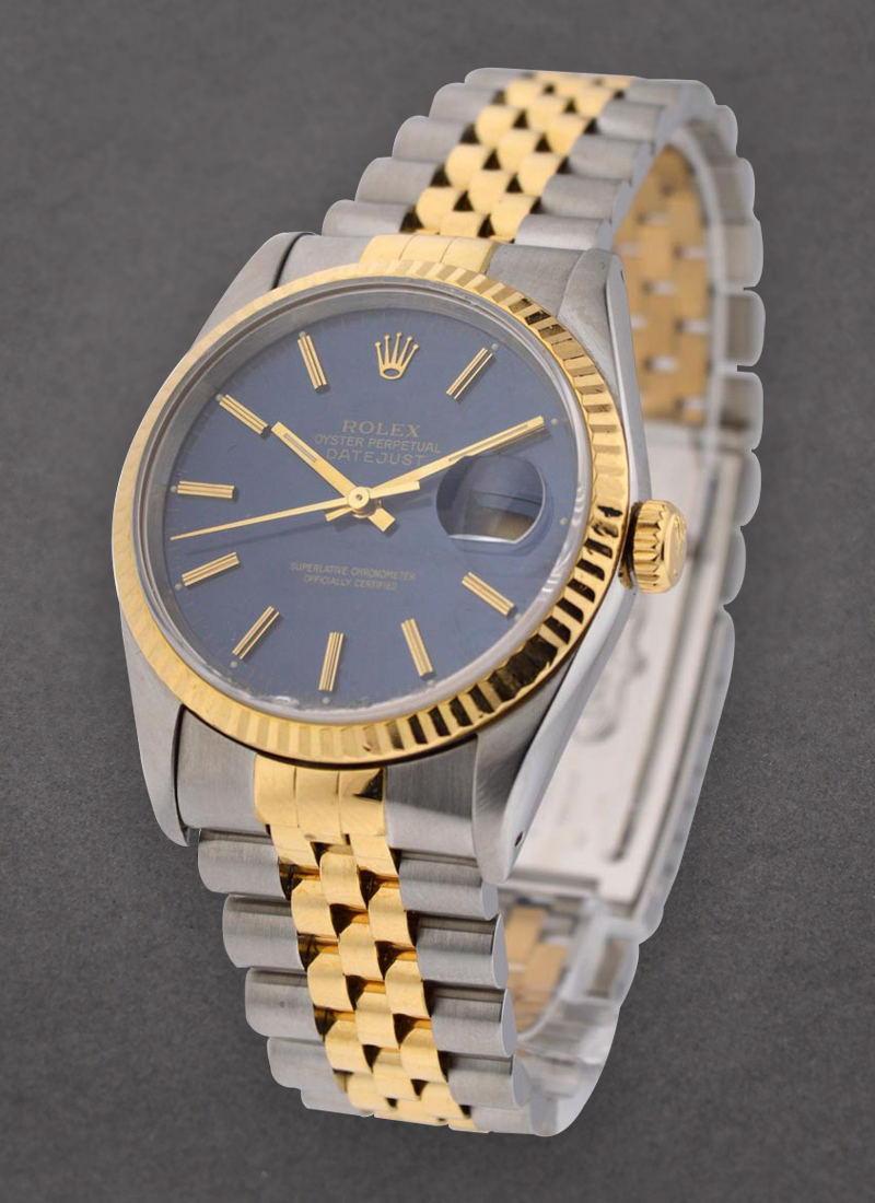 Pre-Owned Rolex 2-Tone Datejust 36mm with Yellow Gold Fluted Bezel