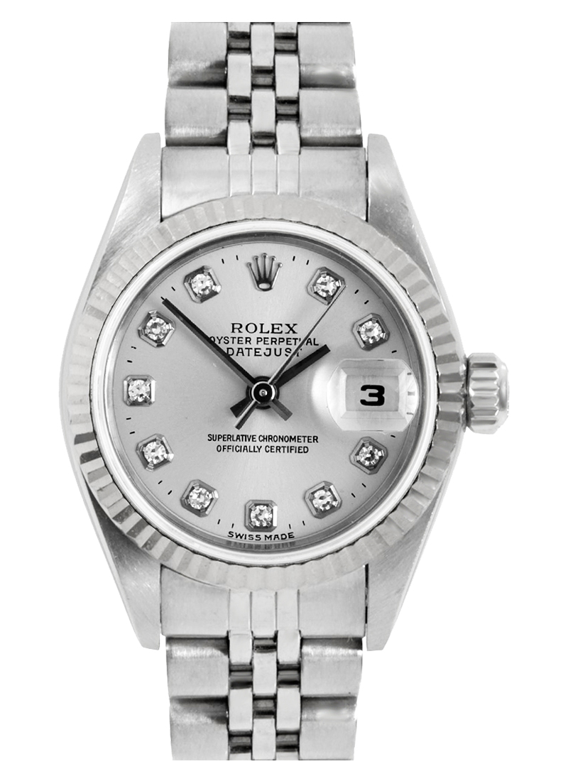 Pre-Owned Rolex Datejust Lady 26mm in Steel with Fluted Bezel