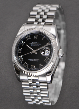 Pre-Owned Rolex 116234 Datejust 36mm with White Gold Fluted Bezel 116234