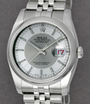 Datejust 36mm - Smooth Bezel on Jubilee Bracelet with Grey and Silver Dial