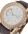 Altiplano Double Jeu with Diamond Bezel  Rose Gold on Strap with White Dial