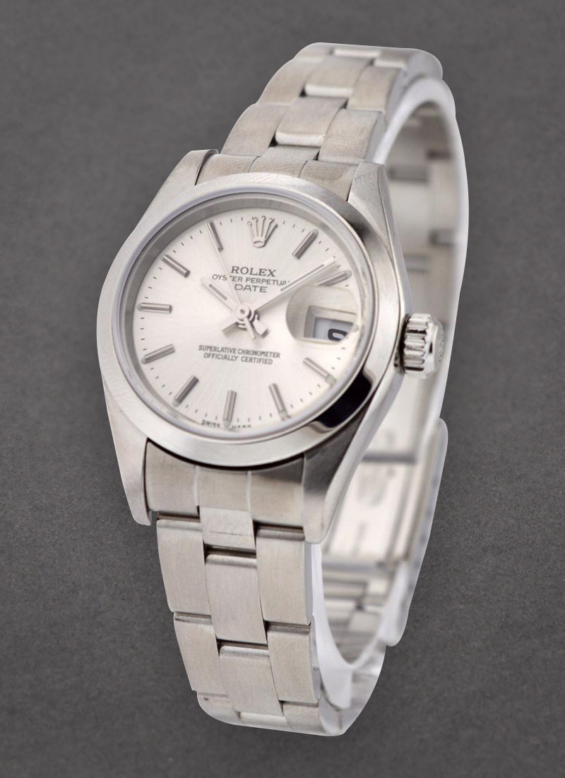 Pre-Owned Rolex Ladies Date 26mm in Steel with Smooth Bezel