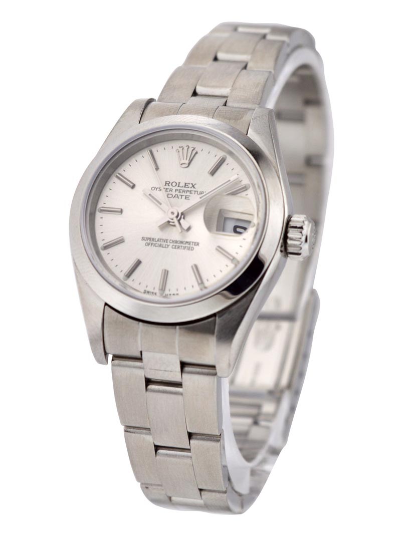 Pre-Owned Rolex Ladies Date 26mm in Steel with Smooth Bezel