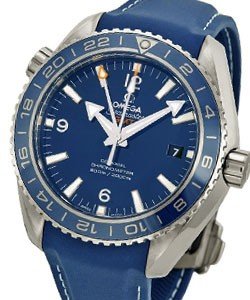 Seamaster Planet Ocean 600 M Co-Axial Automatic in Titanium  Blue Dial and Blue Rubber Strap