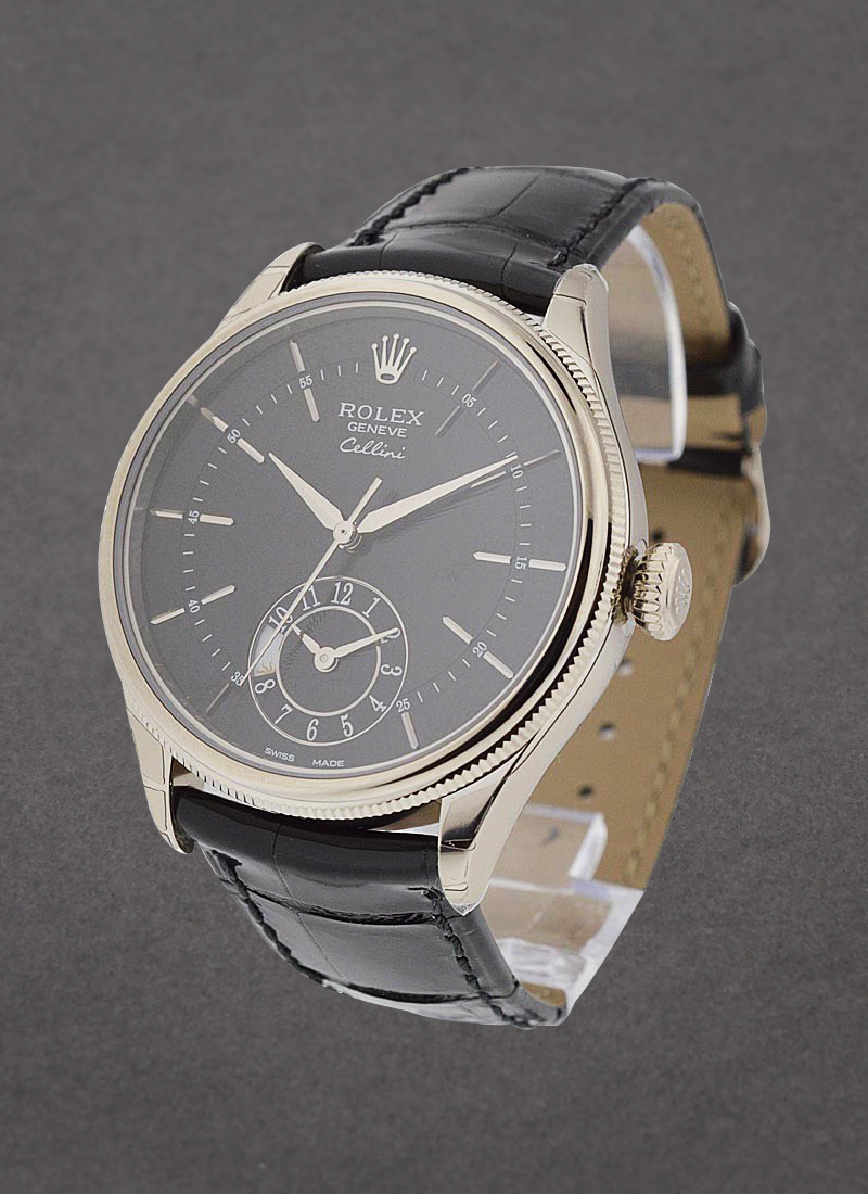 Rolex Unworn Cellini Dual Time in White Gold with Double Bezel