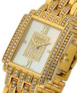 Ladies Gondola Ref 4825 with Diamond Bezel Yellow Gold Partial Diamond Bracelet - MOP Diamond Dial