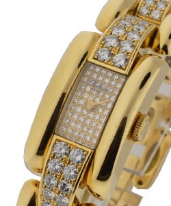 La Strada in Yellow Gold in Yellow Gold Diamond Bracelet with Pave Diamond Dial