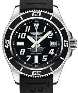 Aeromarine Superocean New Wave Men''s in Steel Black Pro Diver III Rubber with Abyss Black Dial