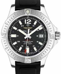 Colt Mens 44mm Automatic in Steel On Black Rubber Strap with Black Index Dial