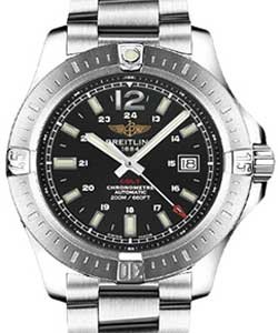 Colt 44mm Automatic in Steel on Steel Bracelet with Black Index Dial