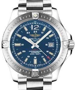 Colt Mens 44mm Automatic in Steel On Steel Bracelet  with Blue Index Dial