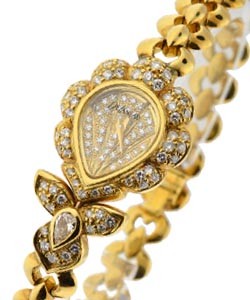 Jeweled Ladies with Diamond Case, Lugs, and Dial   Yellow Gold on Bracelet