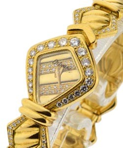 Jeweled Ladies with Diamond Bezel and Bracelet Yellow Gold with Diamond Dial