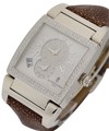 Instrumento No Uno in White Gold with Diamond Bezel Brown Sting Ray Strap - Silver Dial - 300pcs made