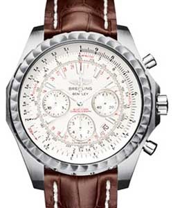 Bentley Motors T Men's Automatic Chronograph in Steel Brown Crocodile Strap with Silver Dial