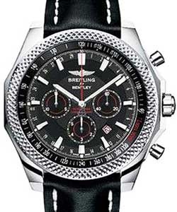 Bentley Barnato Chronograph Men's Automatic in Steel On Black Crocodile Strap with Black Dial