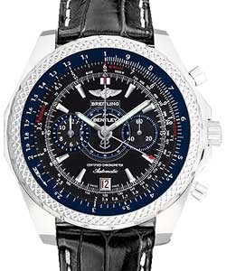 Bentley Collection Supersports Men's Automatic in Steel Black Crocodile Strap with Black Dial