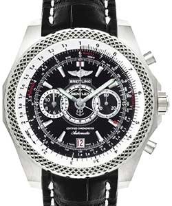 Bentley Collection Supersports 49mm Automatic in Steel on Black Crocodile Strap with Black Dial
