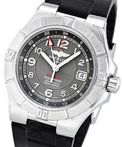 Colt GMT Men's Automatic in Steel On Black Rubber Strap with BlackConcentric Dial
