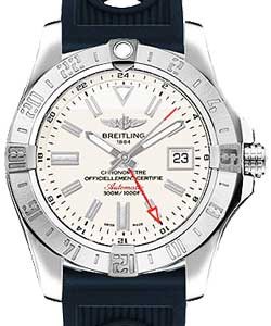 Avenger II GMT Men's Automatic in Steel On Blue Ocean Rubber Strap with Silver Dial