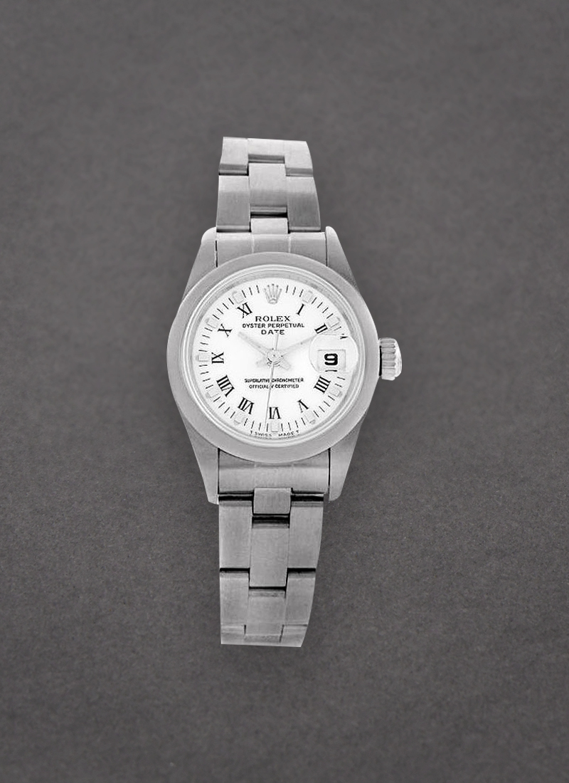 Pre-Owned Rolex Date Ladys 26mm in Steel with Smooth Bezel