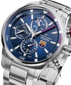 Pontos S FC Barcelona Official Special Edition in Steel on Steel Bracelet with Blue Sun-Brushed Dial