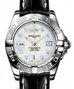 Galactic 32 Ladies' Quartz in Steel Black Crocodile Strap with Mother of Pearl Dial