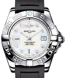 Galactic 32 Ladies' Quartz in Steel Black Rubber Strap with Mother of Pearl Dial